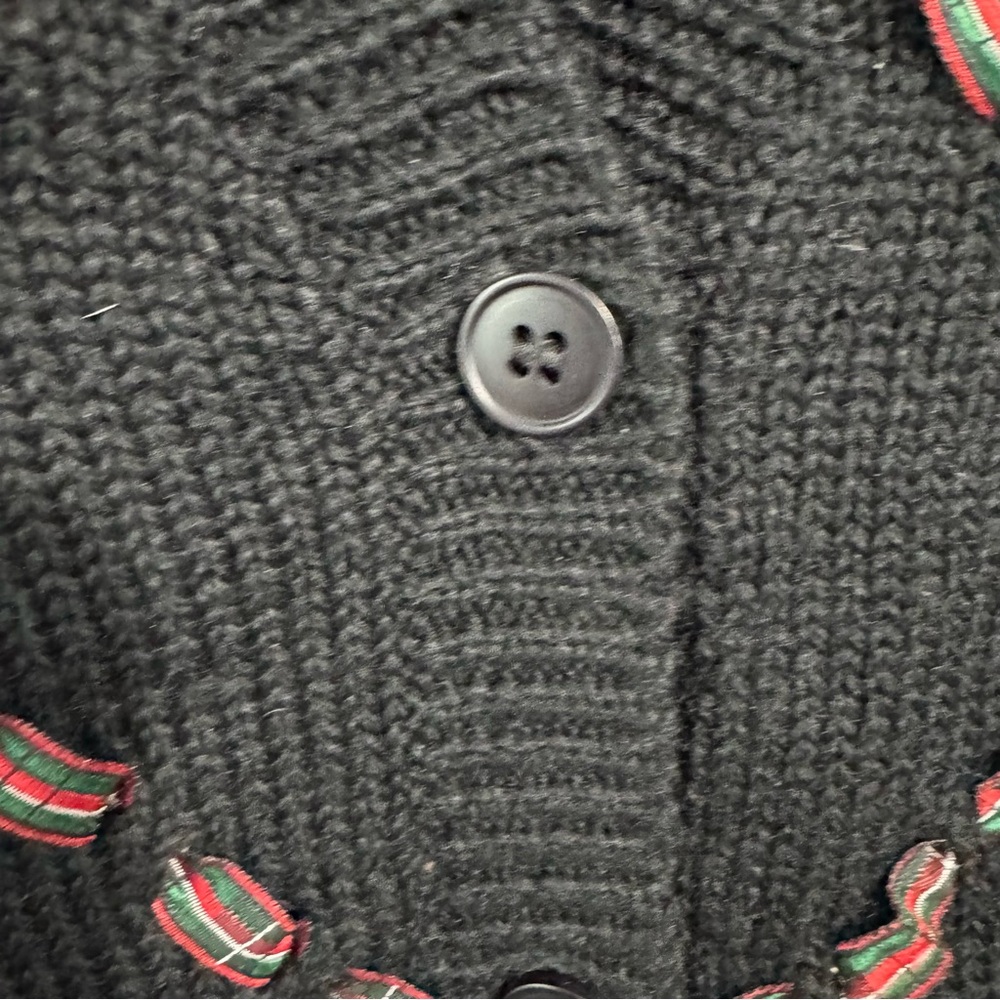 Pendleton Women's Black V-Neck Sweater Vest wool Christmas medium vintage - Picture 4 of 5